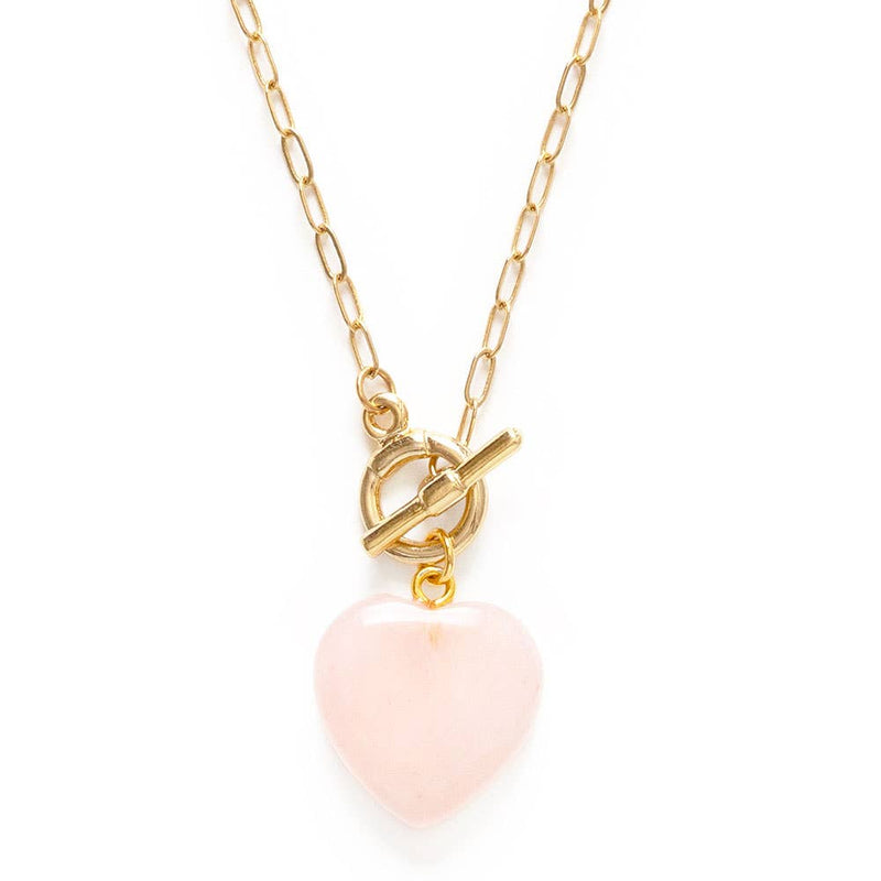 Rose Quartz Heart Necklace