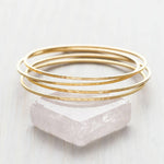 Gold Hammered Bangle Set