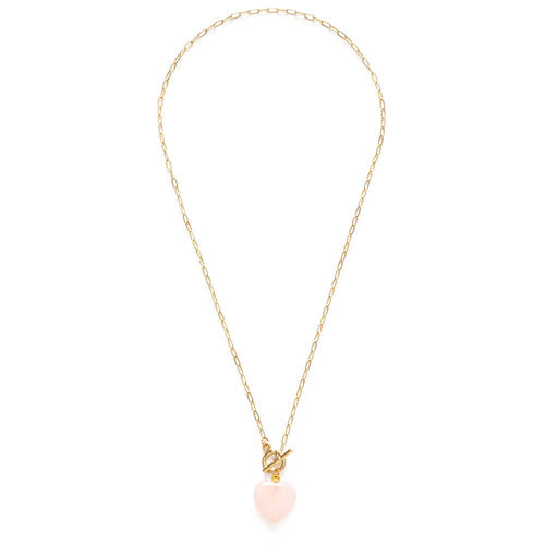 Rose Quartz Heart Necklace