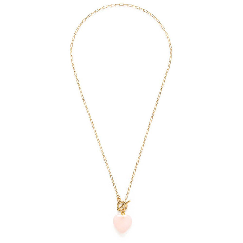 Rose Quartz Heart Necklace