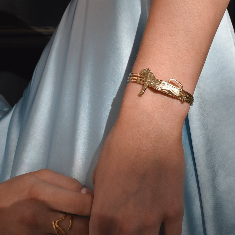 PANTHER CUFF: Vermeil (2 microns)