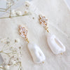 CZ Baroque Pearl Earrings