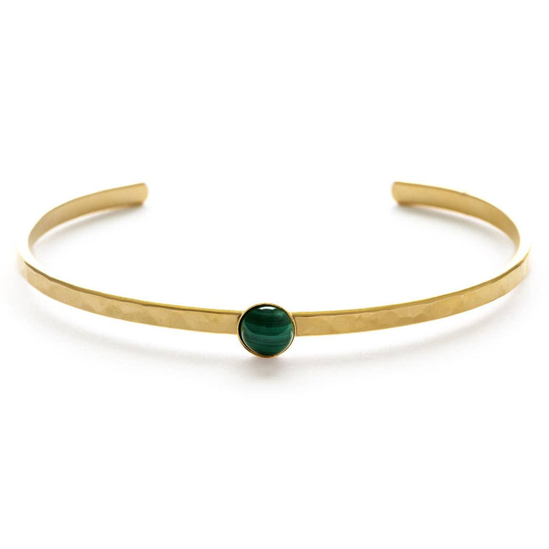 Malachite Gemstone Cuff Bracelet