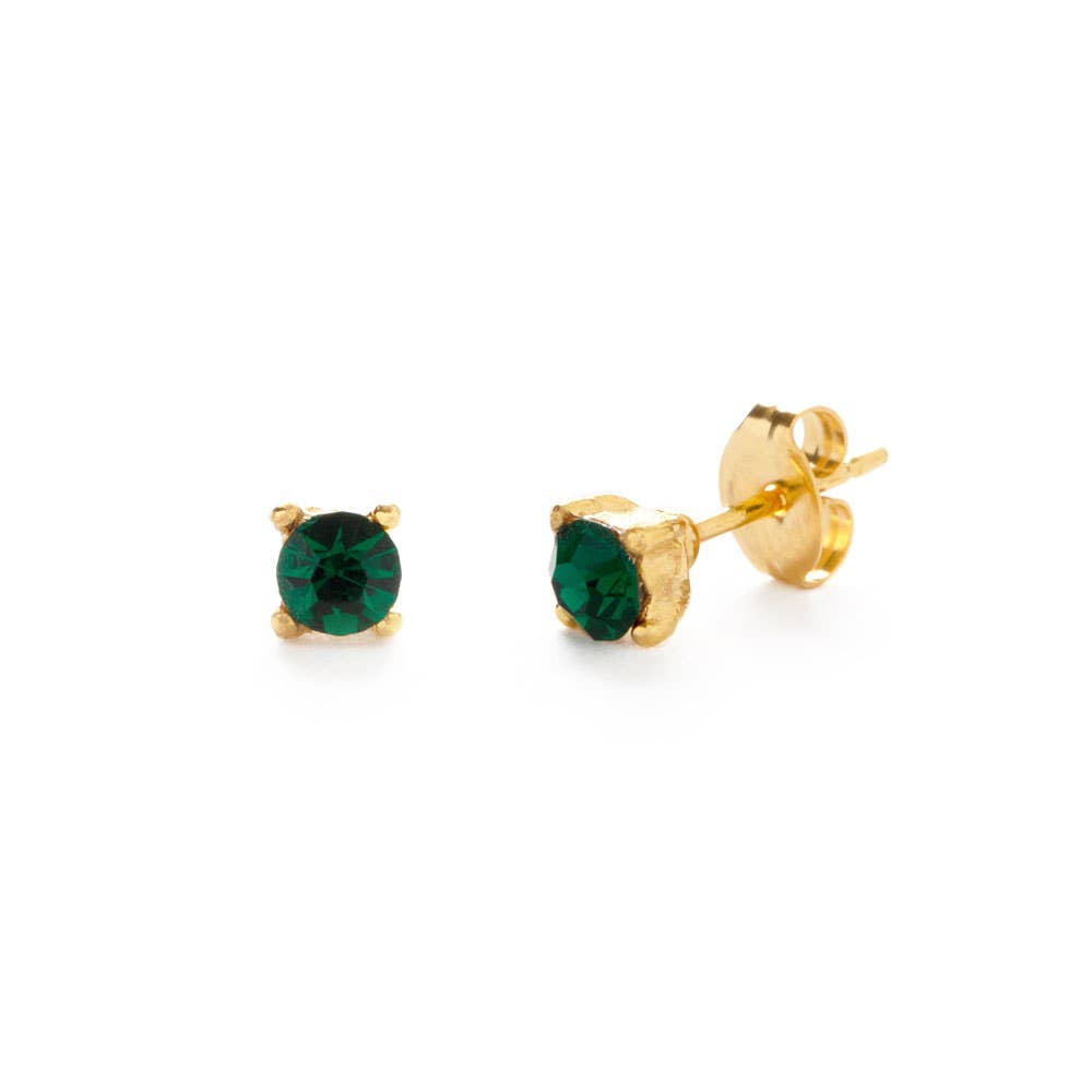 Emerald Stud Earrings – Malala Lux