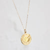 Coin Pendant Necklace - 24kt Gold Plate