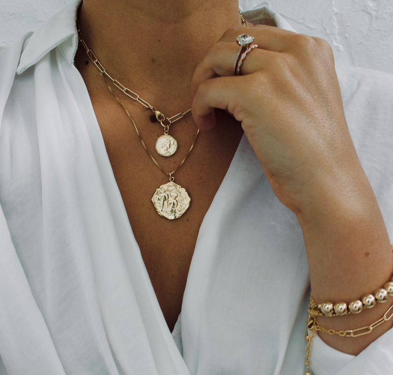 Large Vintage Coin Necklace