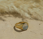 Mother of Pearl Signet Ring