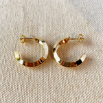 Faceted Half-Hoop Earrings